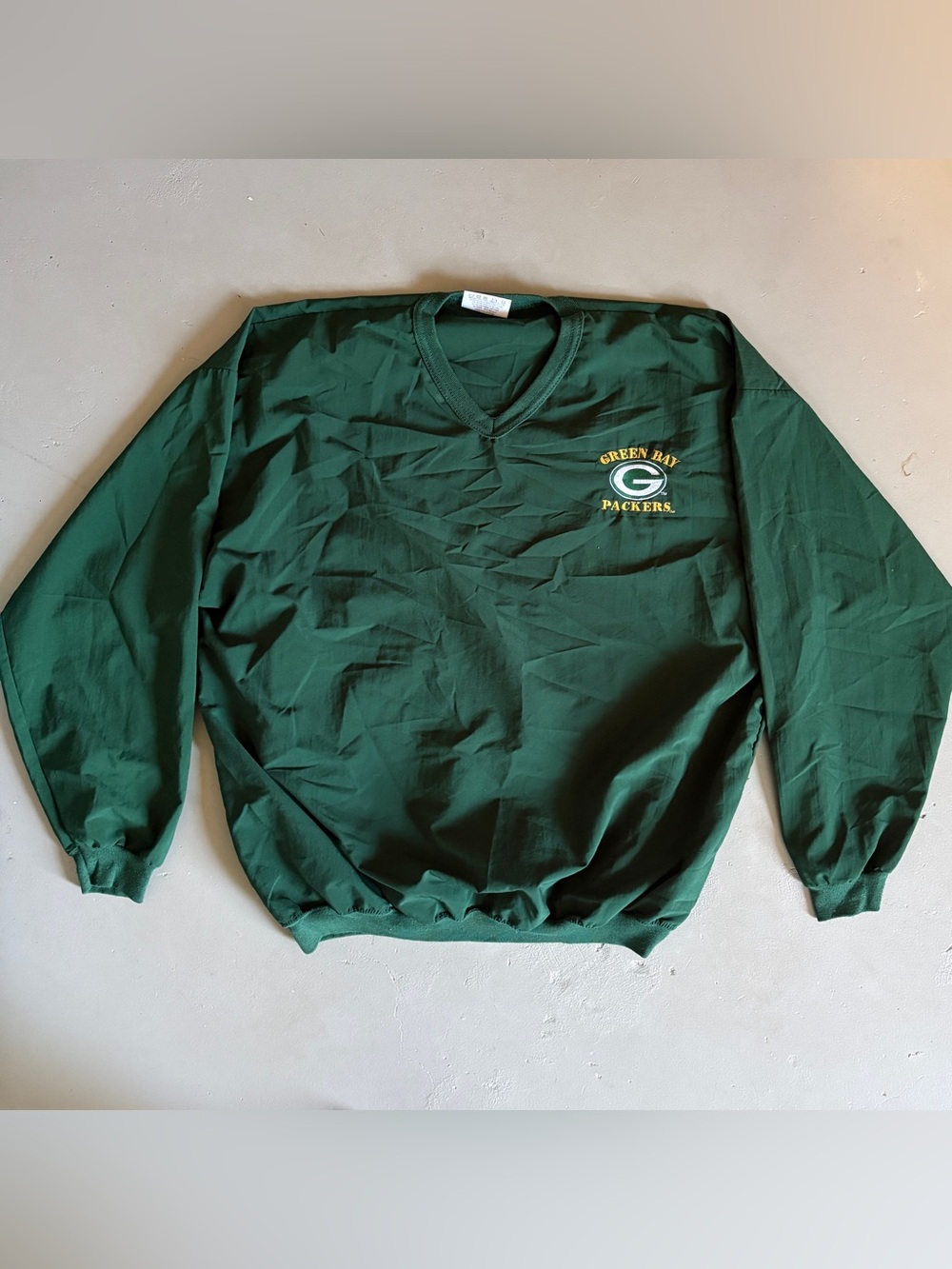 Vintage Green Bay Packers Lightweight Pullover Windbreaker Mens Large